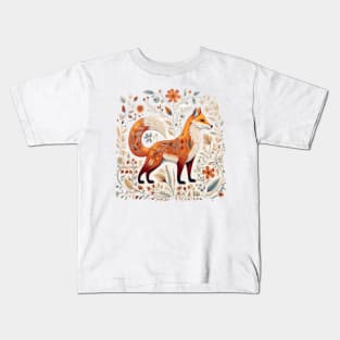 A Cute Fox Scandinavian Style Kids T-Shirt
